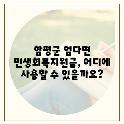 전라남도 함평군 엄다면 민생회복지원금 | 신청 | 신청방법 | 대상 | 지급일 | 사용처 | 전국민 | 이재명 | 2024