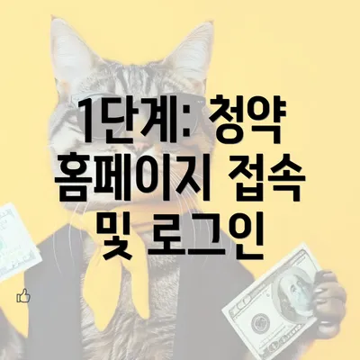 1단계: 청약 홈페이지 접속 및 로그인