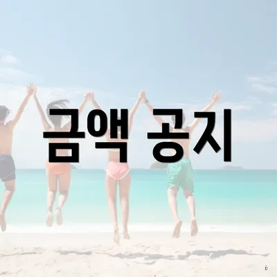 금액 공지