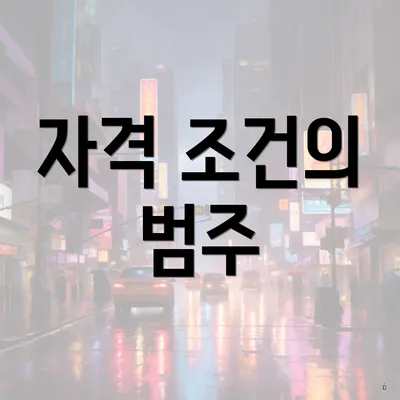 자격 조건의 범주