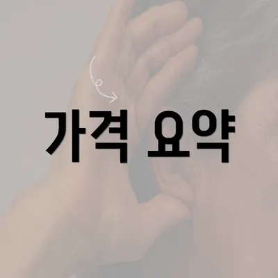 가격 요약