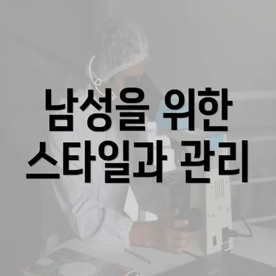남성을 위한 스타일과 관리
