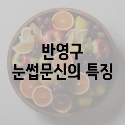 반영구 눈썹문신의 특징