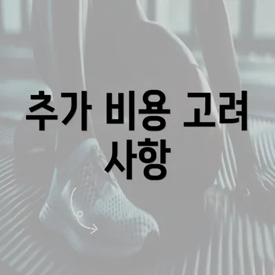 추가 비용 고려 사항