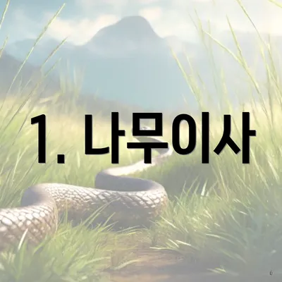 1. 나무이사