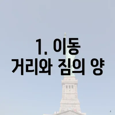 1. 이동 거리와 짐의 양