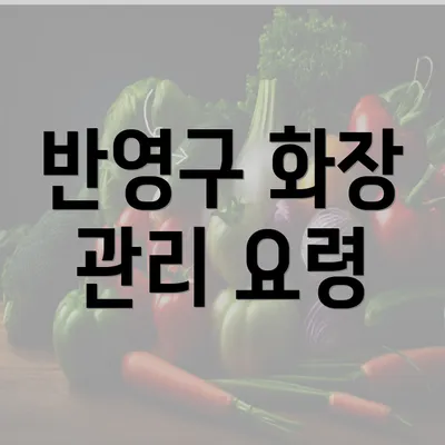 반영구 화장 관리 요령