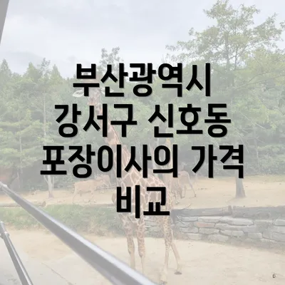 부산광역시 강서구 신호동 포장이사의 가격 비교