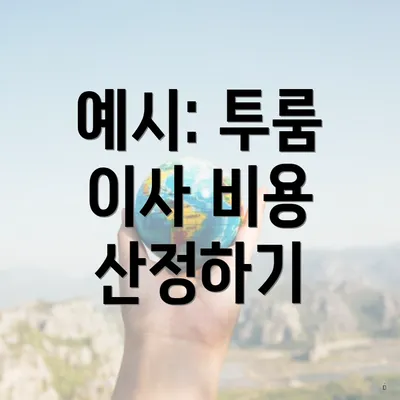 예시: 투룸 이사 비용 산정하기