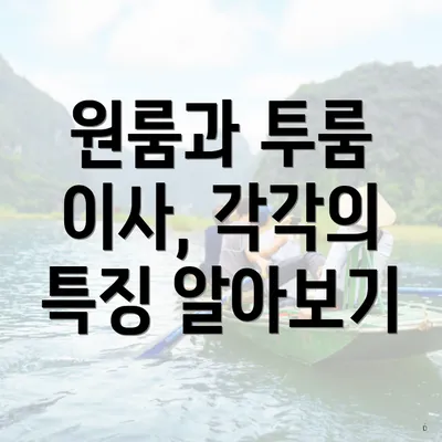 원룸과 투룸 이사, 각각의 특징 알아보기