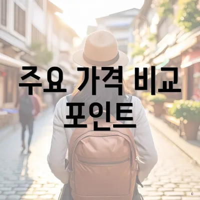 주요 가격 비교 포인트