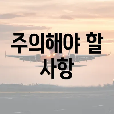 주의해야 할 사항