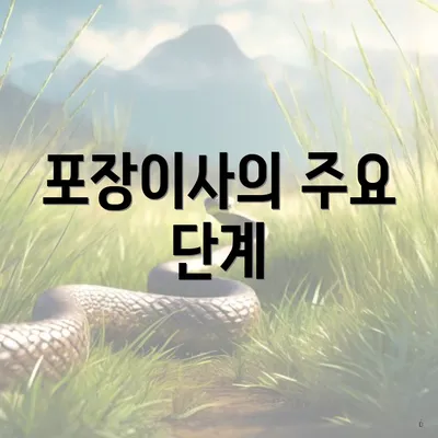 포장이사의 주요 단계