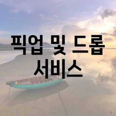 픽업 및 드롭 서비스