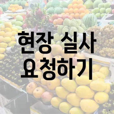 현장 실사 요청하기
