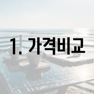 1. 가격비교