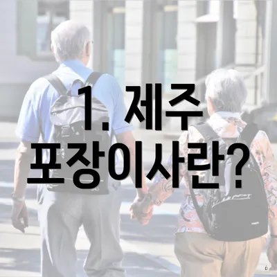 1. 제주 포장이사란?