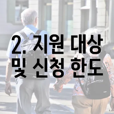 2. 지원 대상 및 신청 한도
