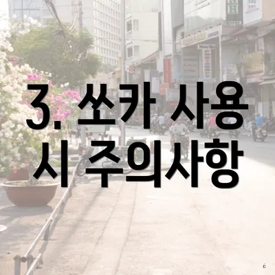 3. 쏘카 사용 시 주의사항