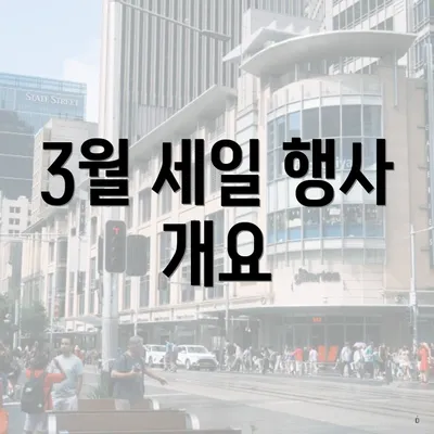 3월 세일 행사 개요