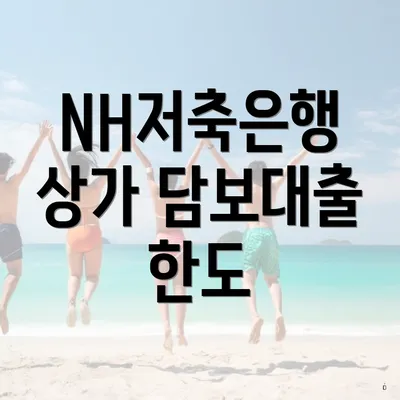 NH저축은행 상가 담보대출 한도