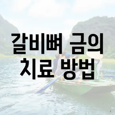 갈비뼈 금의 치료 방법