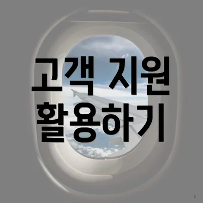 고객 지원 활용하기