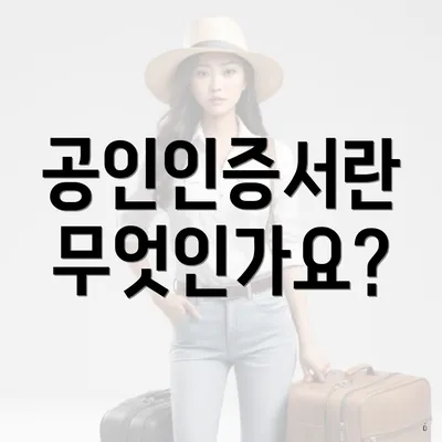공인인증서란 무엇인가요?
