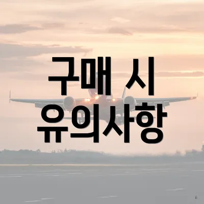 구매 시 유의사항