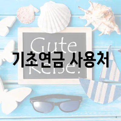 기초연금 사용처