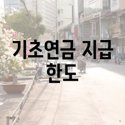 기초연금 지급 한도
