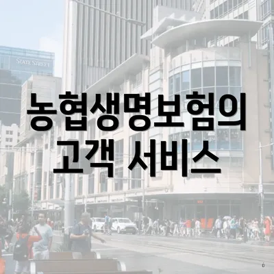 농협생명보험의 고객 서비스