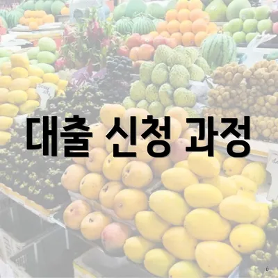 대출 신청 과정