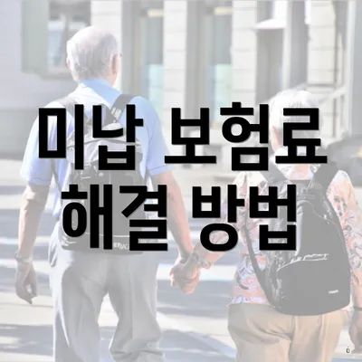미납 보험료 해결 방법