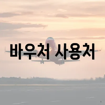 바우처 사용처