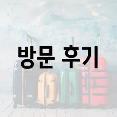 방문 후기
