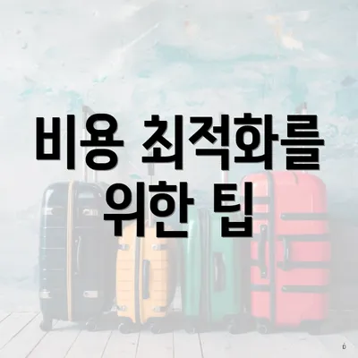 비용 최적화를 위한 팁