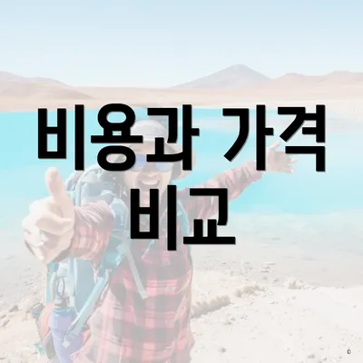 비용과 가격 비교