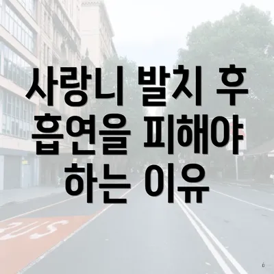 사랑니 발치 후 흡연을 피해야 하는 이유