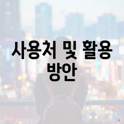 사용처 및 활용 방안