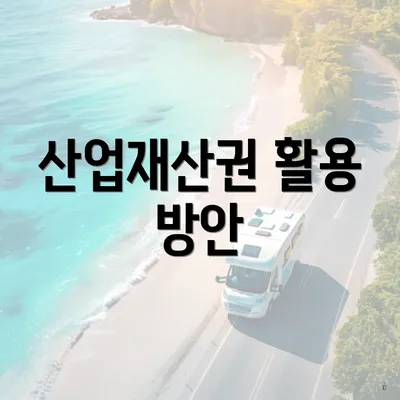 산업재산권 활용 방안