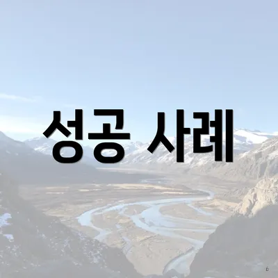 성공 사례