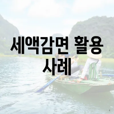 세액감면 활용 사례