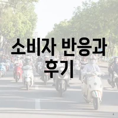 소비자 반응과 후기