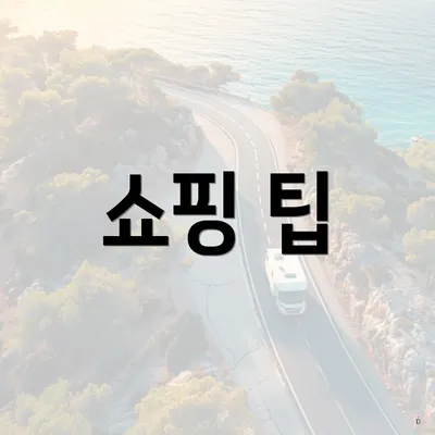 쇼핑 팁