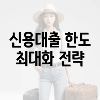 신용대출 한도 최대화 전략