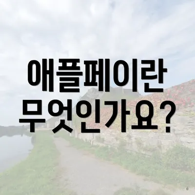애플페이란 무엇인가요?