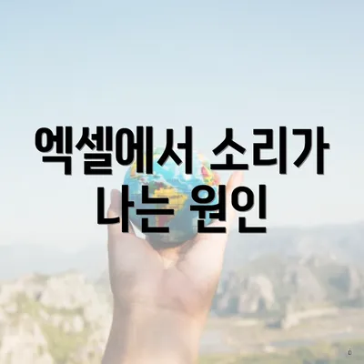 엑셀에서 소리가 나는 원인