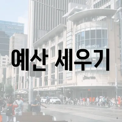 예산 세우기