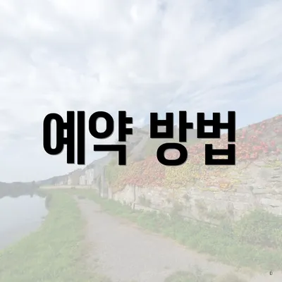 예약 방법